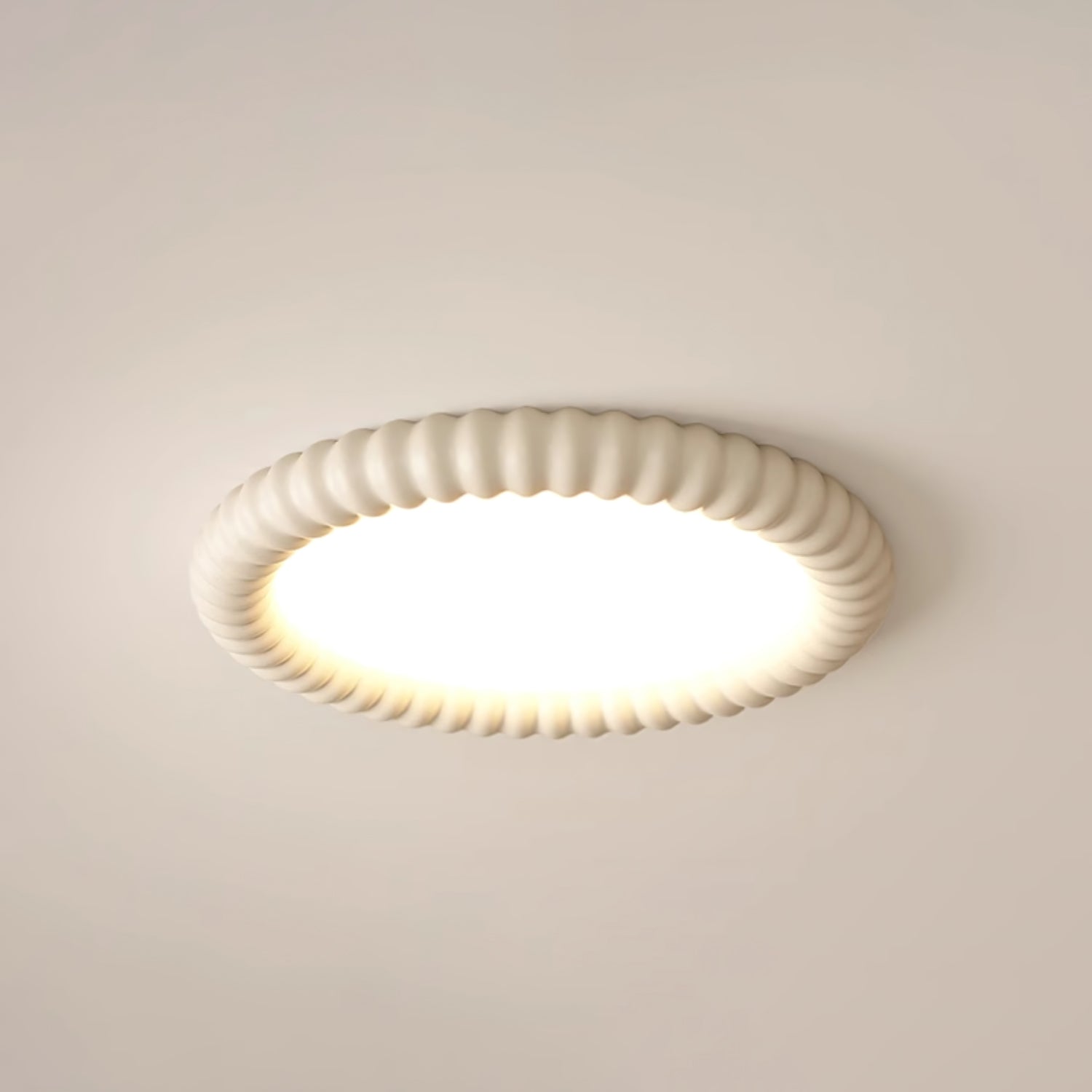 AeroLume Halo Ceiling Light Modern Round Fixture Soft Glow - OpalDwell