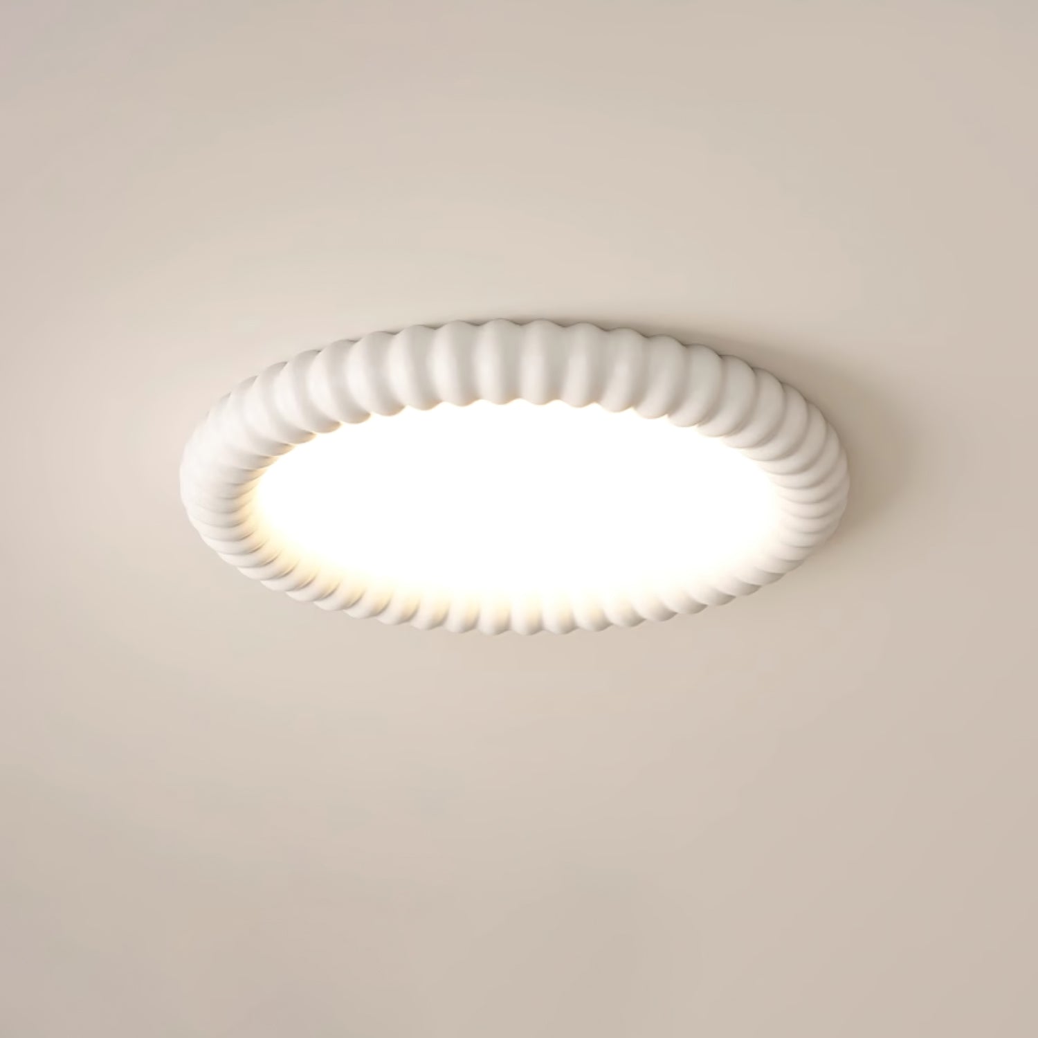 AeroLume Halo Ceiling Light Modern Round Fixture Soft Glow - OpalDwell
