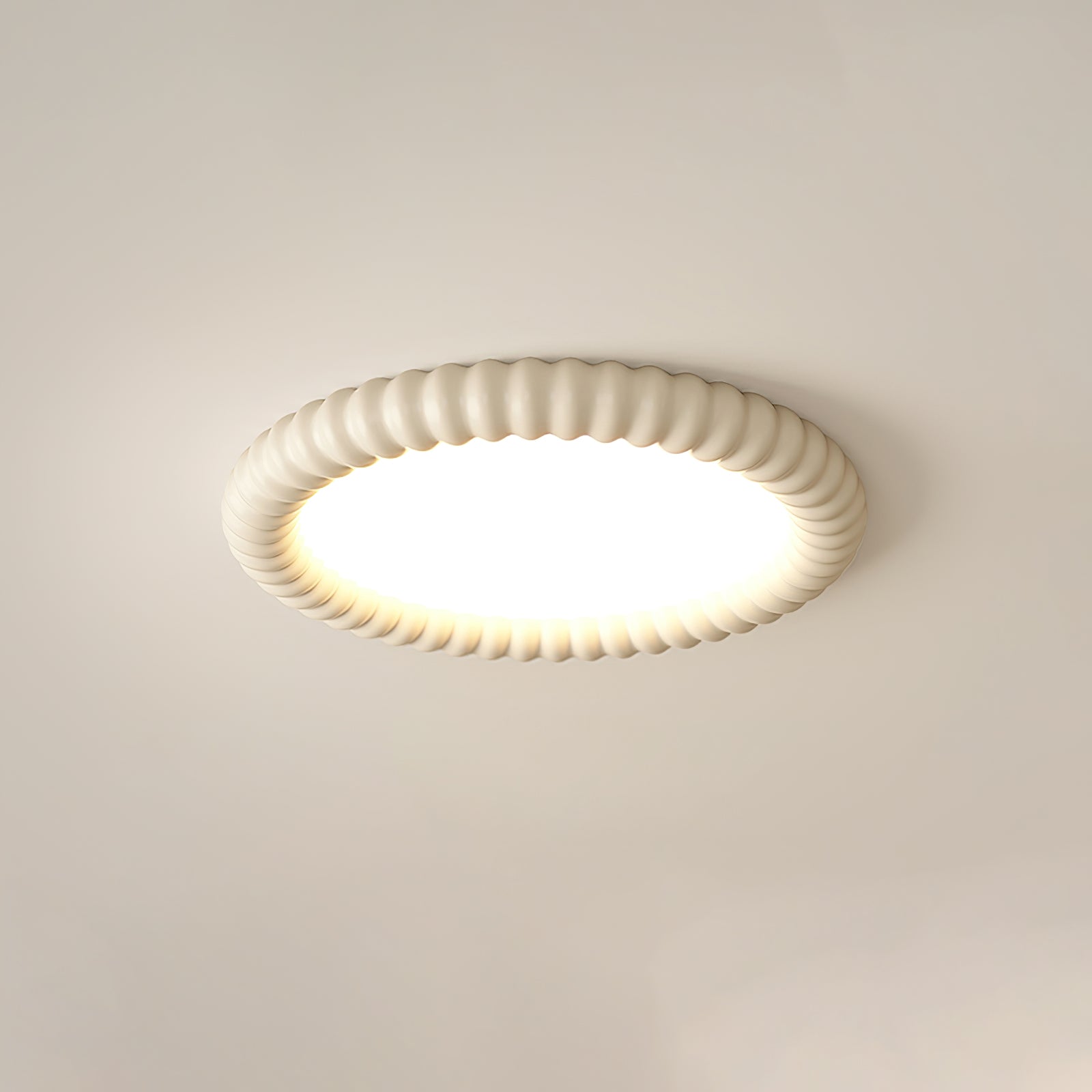 AeroLume Halo Ceiling Light Modern Round Fixture Soft Glow - OpalDwell