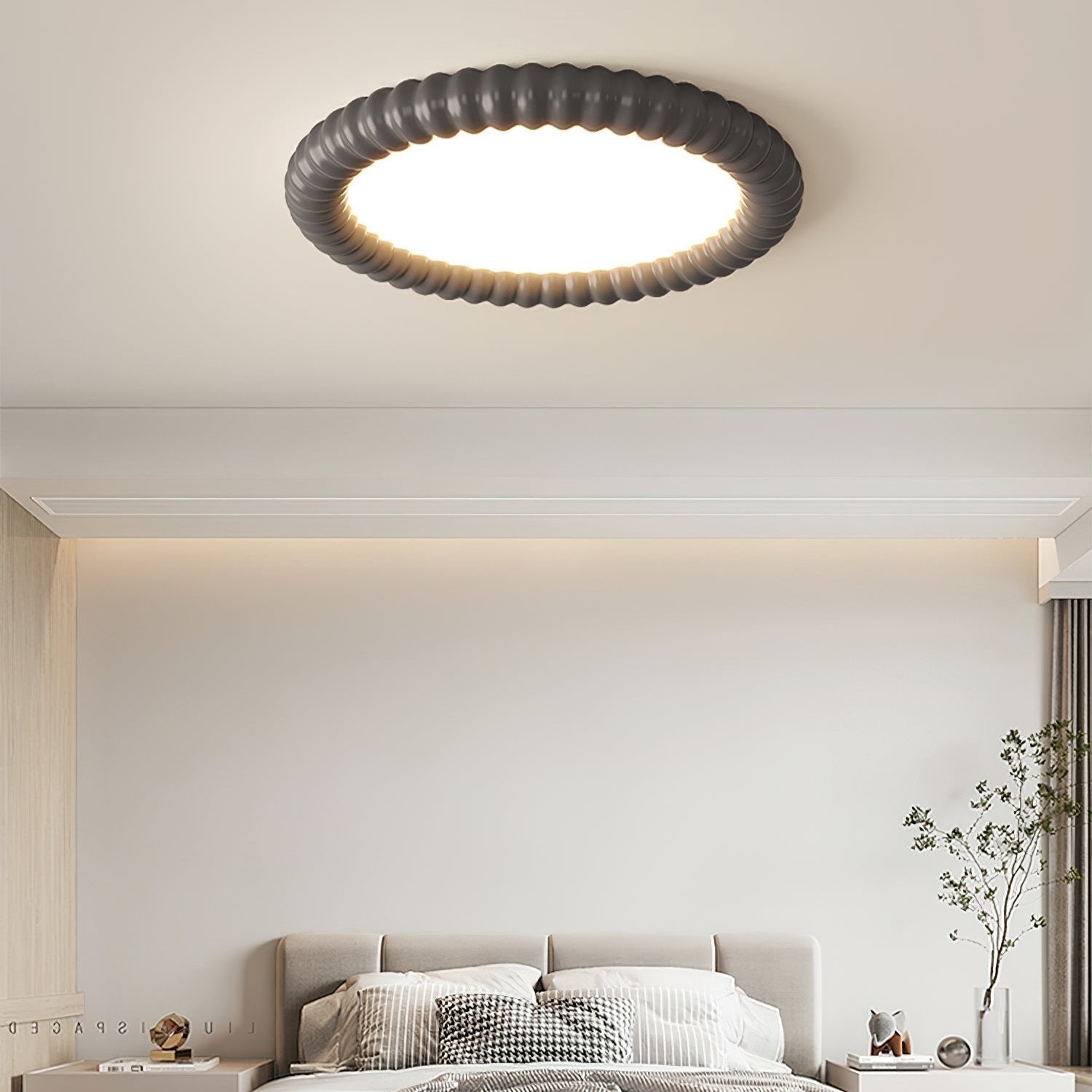 AeroLume Halo Ceiling Light Modern Round Fixture Soft Glow - OpalDwell