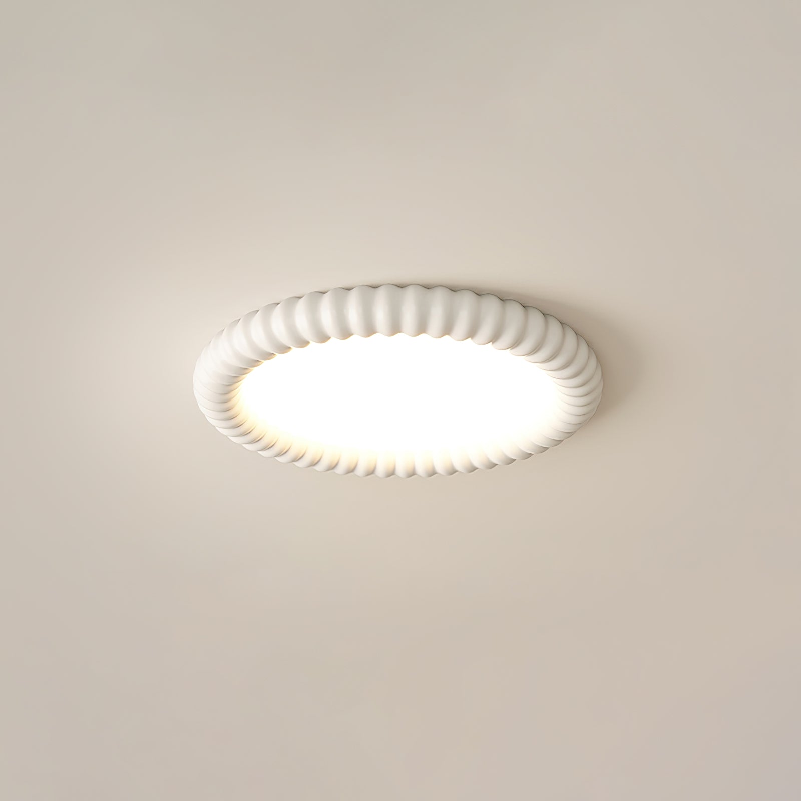 AeroLume Halo Ceiling Light Modern Round Fixture Soft Glow - OpalDwell