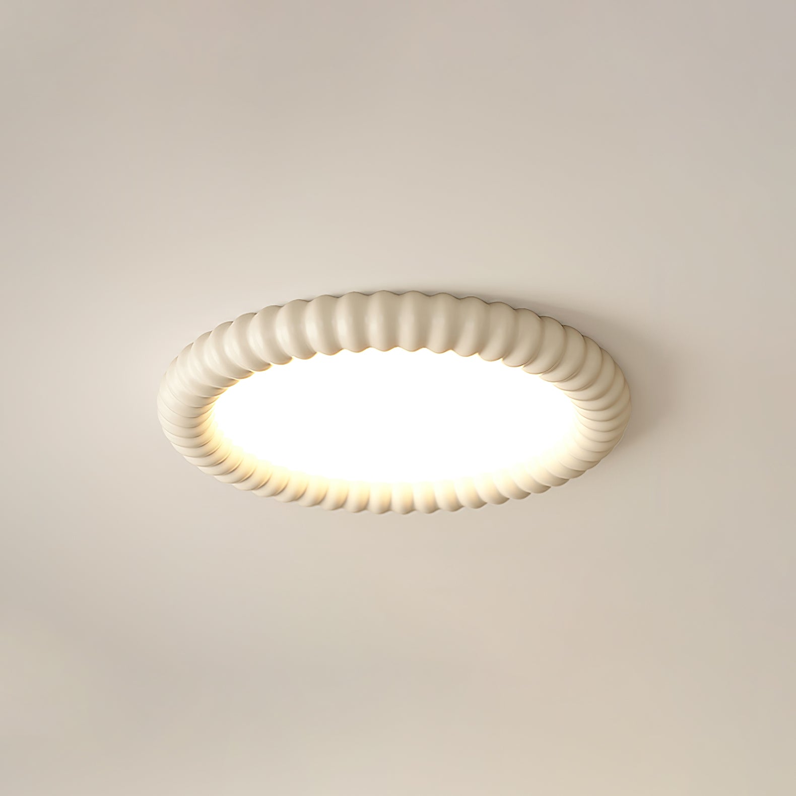 AeroLume Halo Ceiling Light Modern Round Fixture Soft Glow - OpalDwell