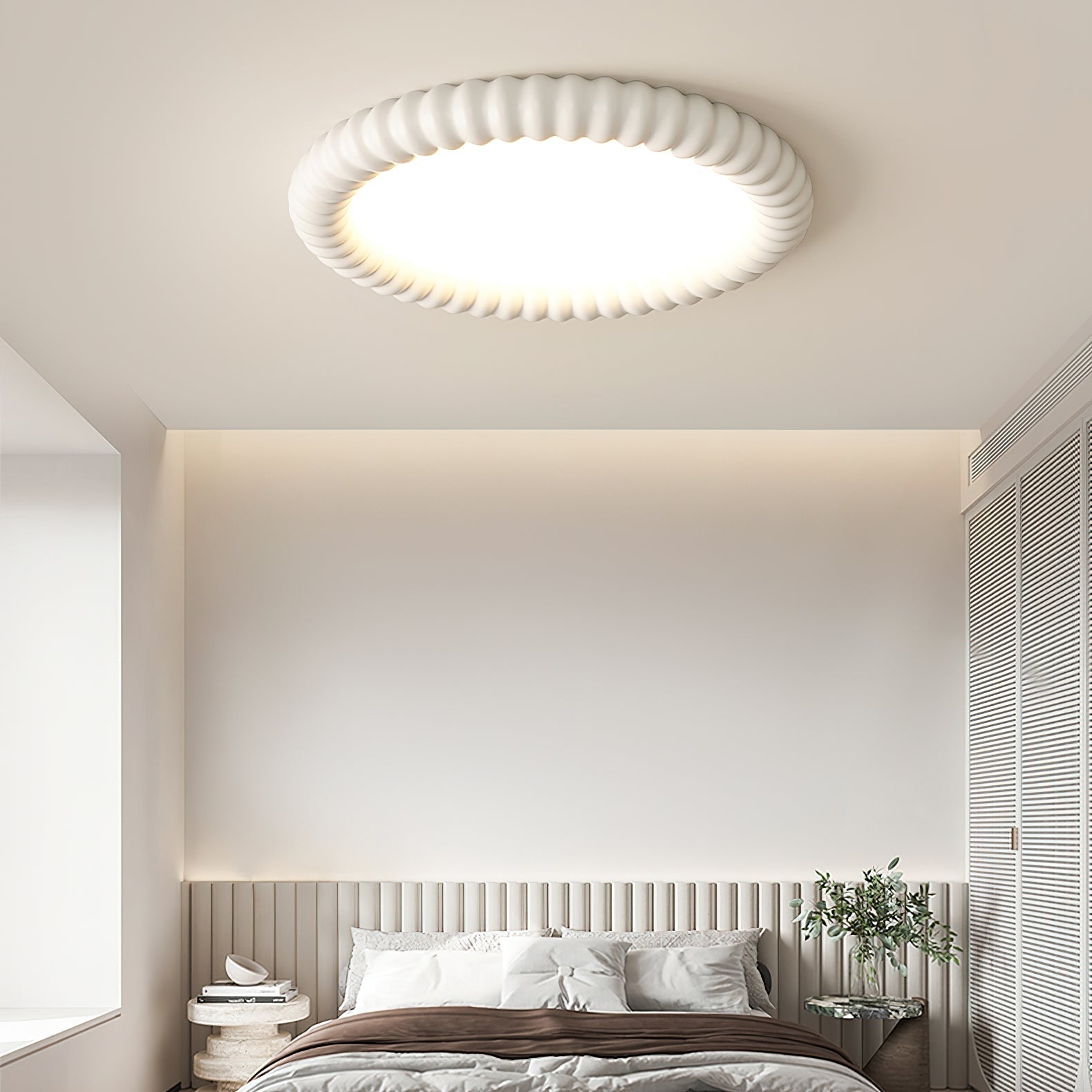 AeroLume Halo Ceiling Light Modern Round Fixture Soft Glow - OpalDwell