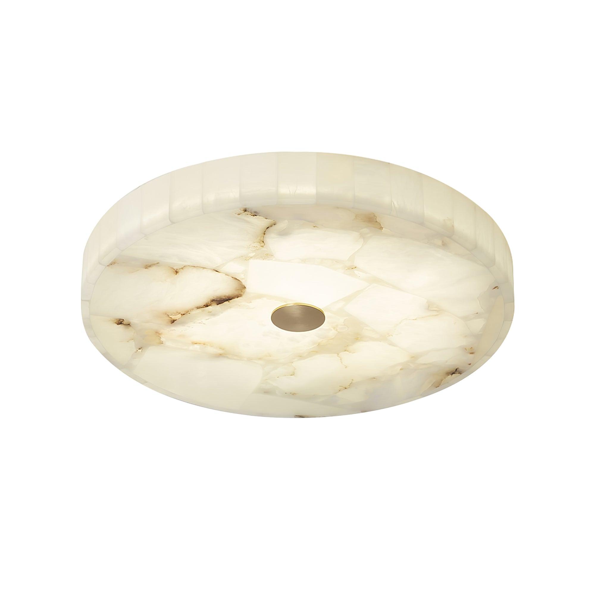 Asterra Classic Circular Round Alabaster Ceiling Lamp - OpalDwell
