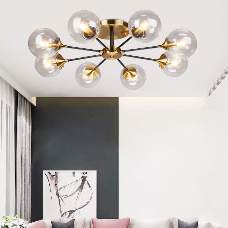 Glass Globe Chandelier in Jade OpalDwell