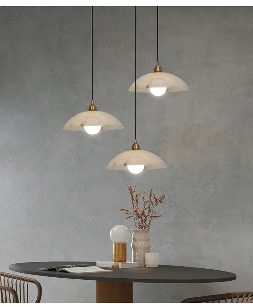 Elara | Alabaster & Marble Hanging Lamps - OpalDwell