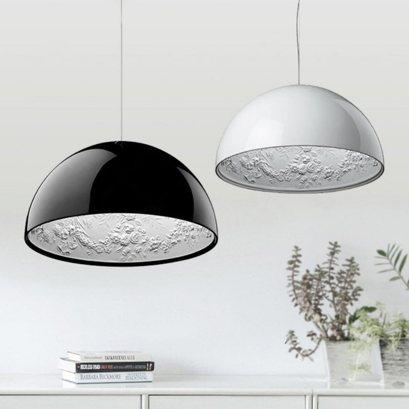 Solara Ember Dining Room Mid-Century Pendant Light With Dimmable LED Glow OpalDwell
