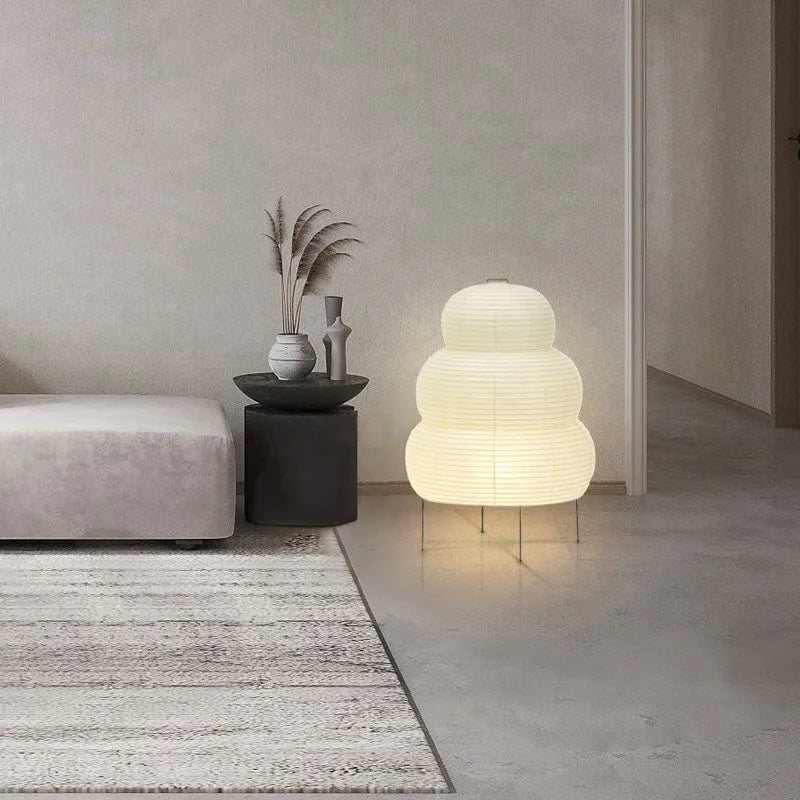Hinori | Wabi-Sabi Tripod Floor Lamp OpalDwell