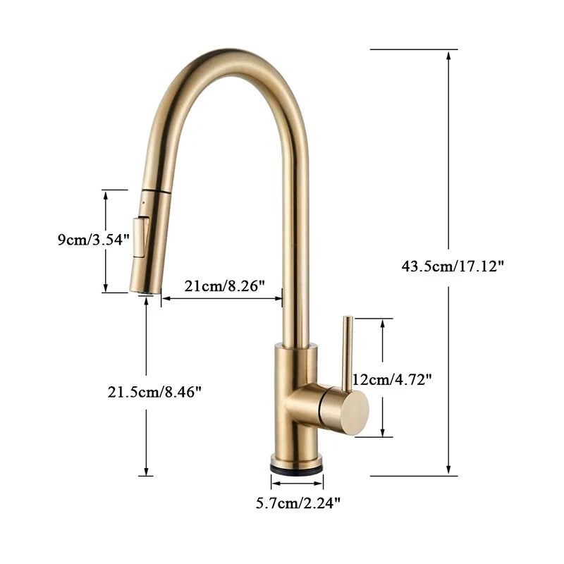 AeroFlow 360° Swivel Kitchen Faucet with Hot and Cold OpalDwell