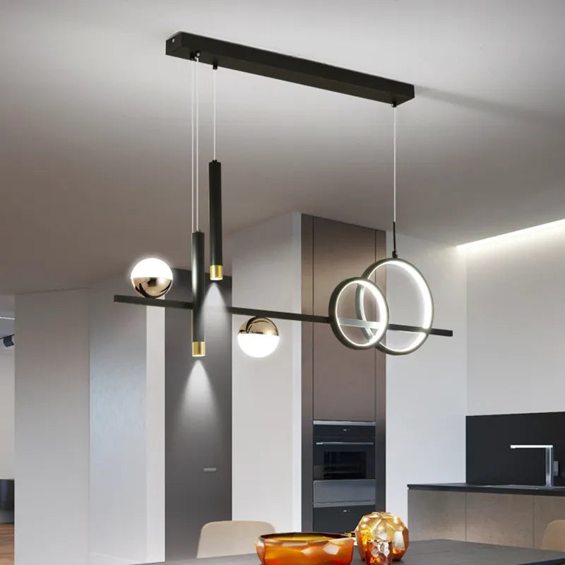 NovaLume Minimalist LED Pendant Lights with Remote Control - OpalDwell