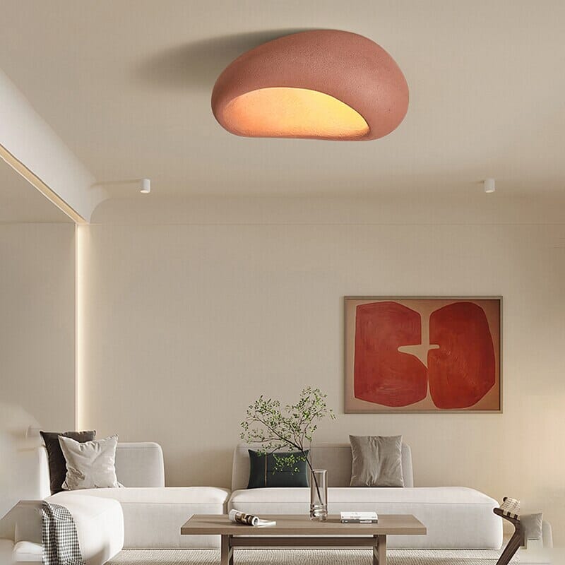 Yunari Glow Ceiling Light Japanese Wabi Sabi Decor - OpalDwell