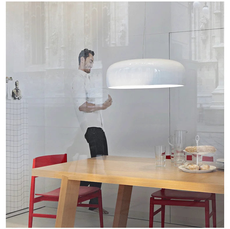 FjordLume Nordic Round Pendant Light Metal and Acrylic - OpalDwell