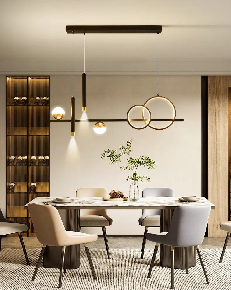 NovaLume Minimalist LED Pendant Lights with Remote Control - OpalDwell