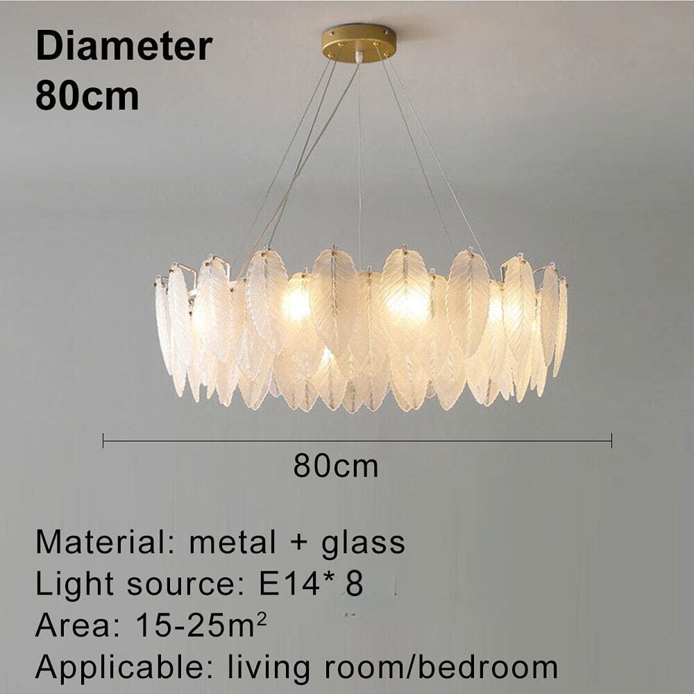 Plumed Chandelier OpalDwell
