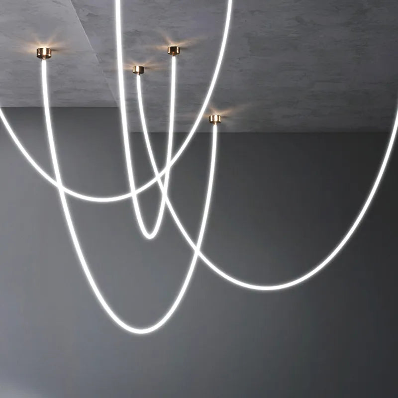 Lyra Dome LED Postmodern Gold Chrome Elegant Ceiling Light - OpalDwell