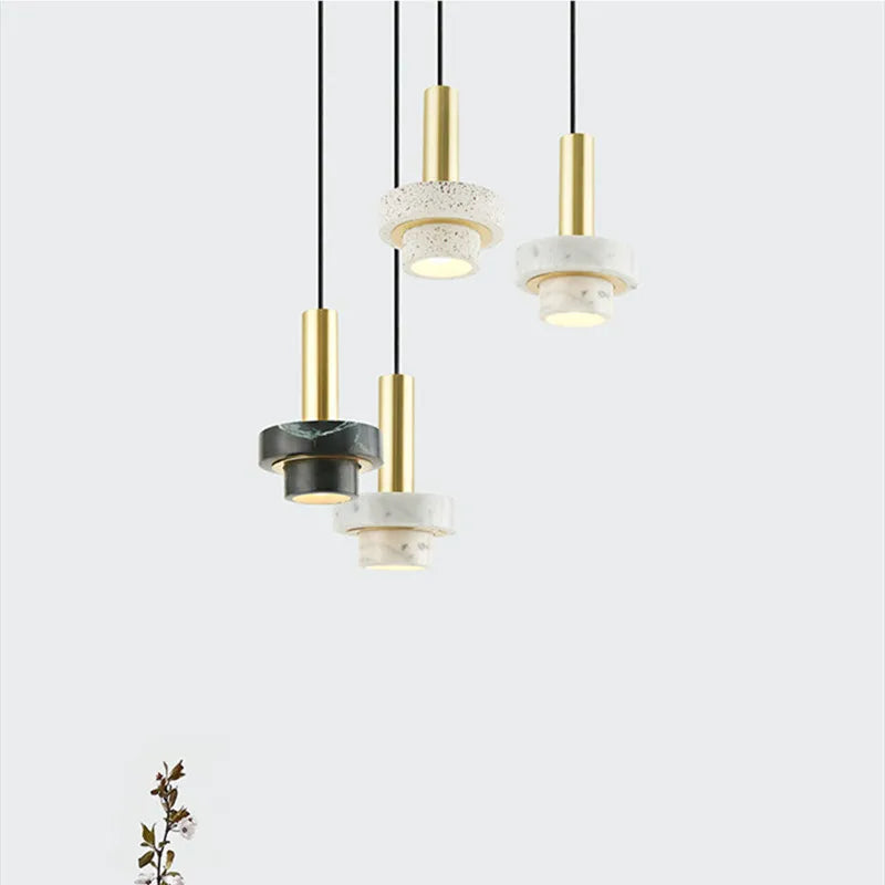 Rowen Pendant Light in Natural Marble - OpalDwell