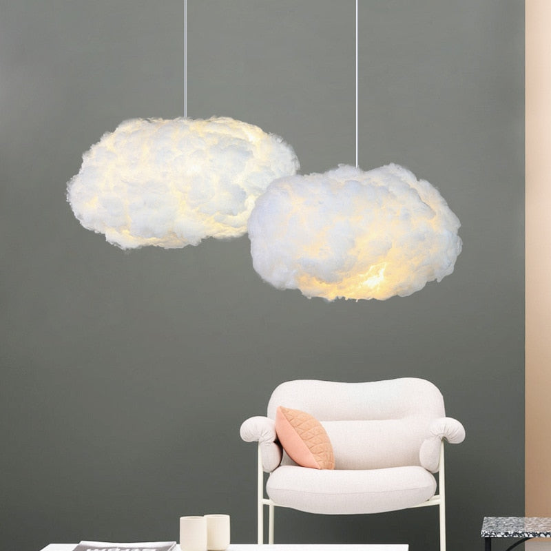 LumaCloud Diffused Cotton Ceiling Pendant Light Glow OpalDwell