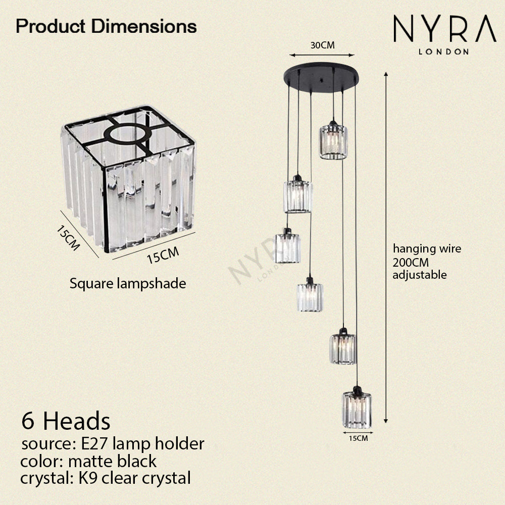 Liora | Crystal Drop Chandelier - OpalDwell