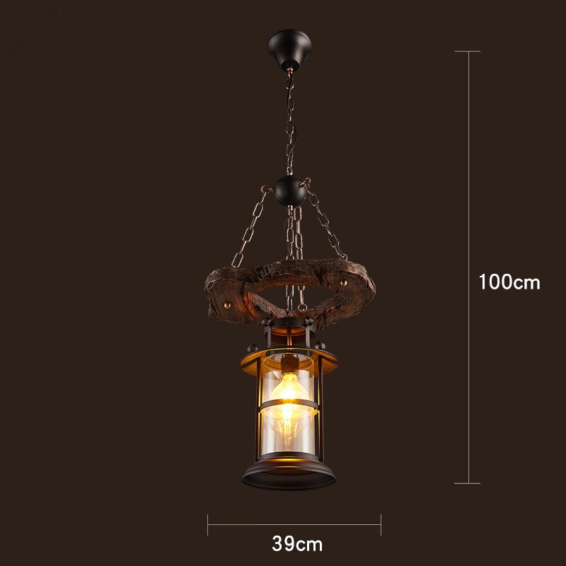 Vintage Industrial Wood LED Ceiling Light | OpalDwell OpalDwell