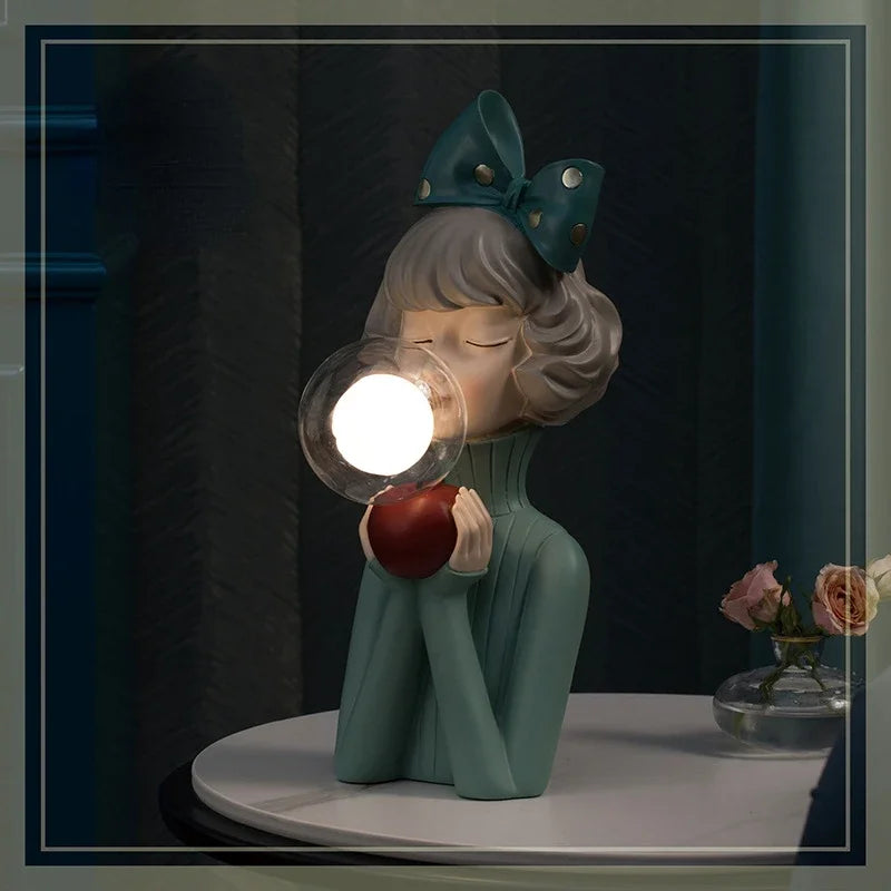 LumaSprite Cartoon Bubble Lamp Nightlight Statue For Kids - OpalDwell