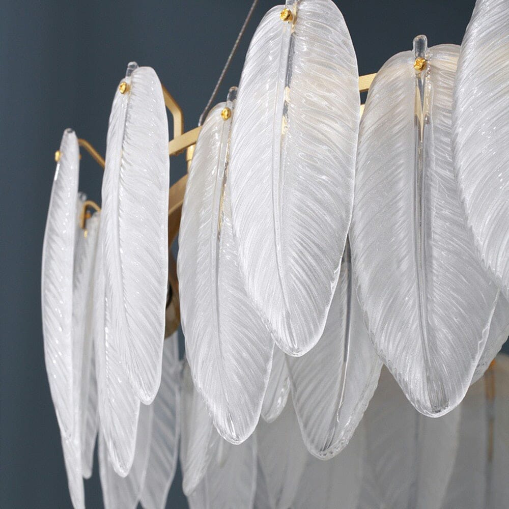 Plumed Chandelier OpalDwell