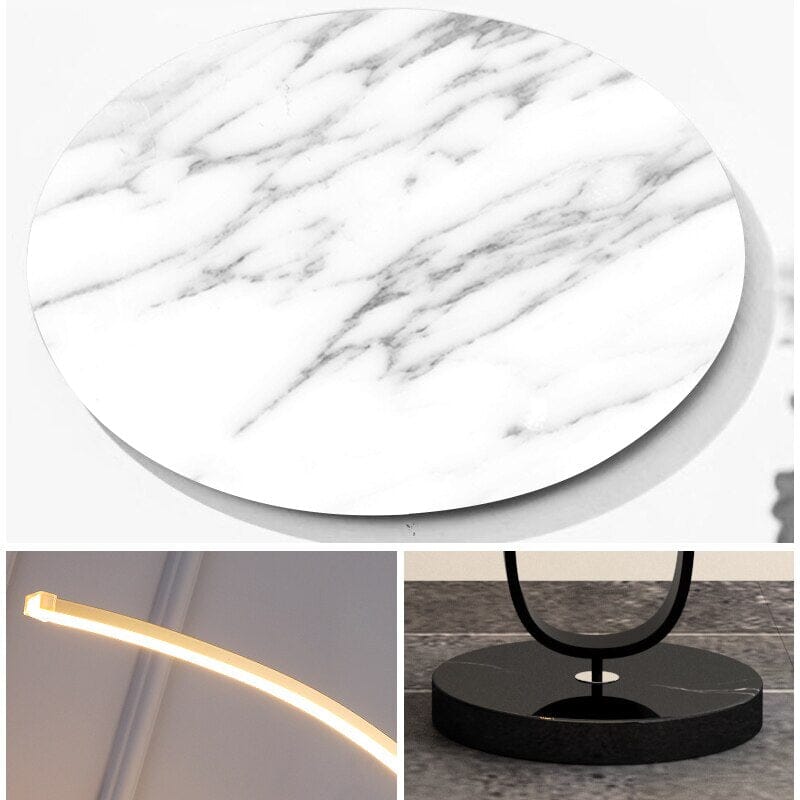Brinley | Floor Lamp with Marble Tray OpalDwell