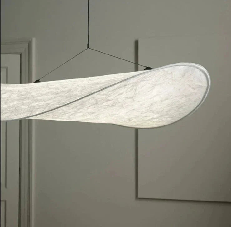 LumaWeave Potato Chip Pattern LED Pendant Light For Living Room OpalDwell