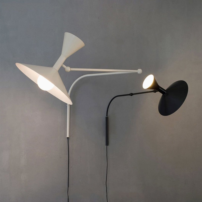 NovaSwing Wall Lamp Plug In Swing Arm for Bedroom Decor - OpalDwell