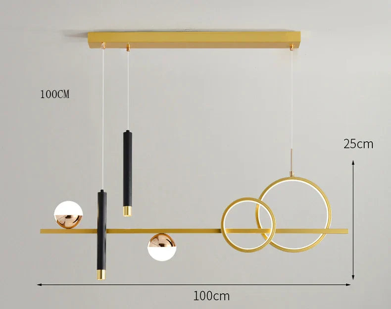NovaLume Minimalist LED Pendant Lights with Remote Control - OpalDwell