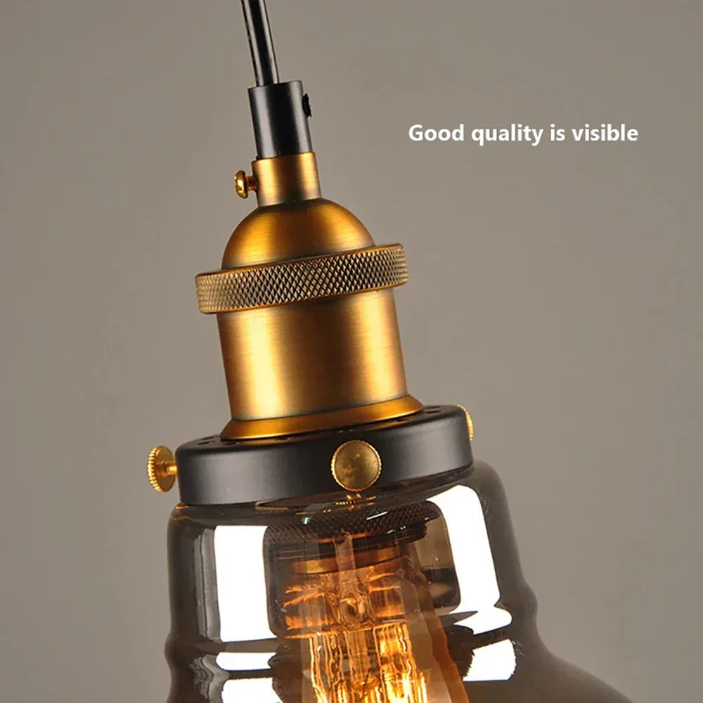 NovaGlass Pendant Light Retro Hanging Fixture for Homes OpalDwell