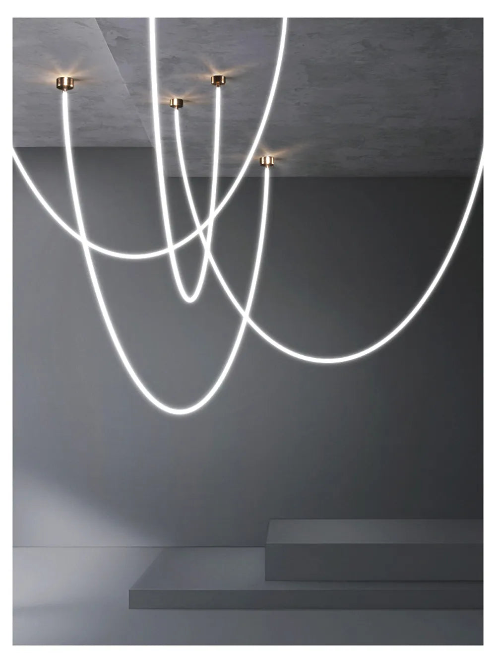 Lyra Dome LED Postmodern Gold Chrome Elegant Ceiling Light - OpalDwell