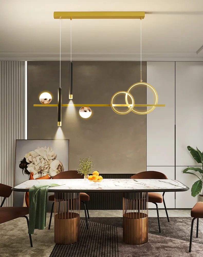 NovaLume Minimalist LED Pendant Lights with Remote Control - OpalDwell