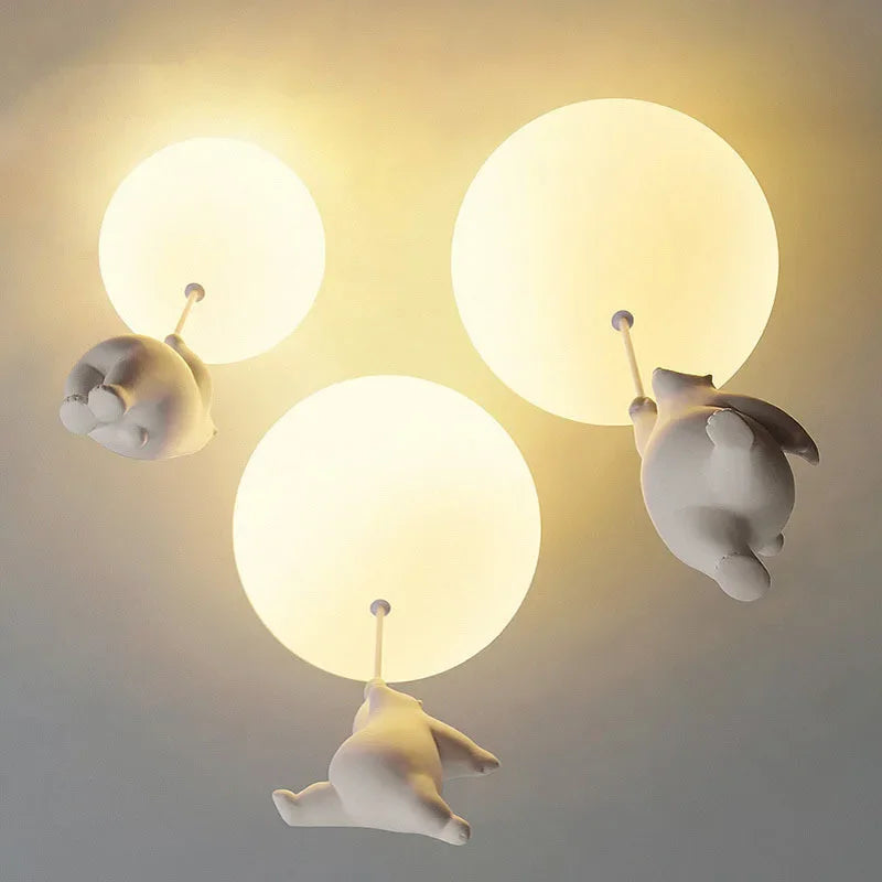 Lunara | Balloon Bear Chandelier - OpalDwell