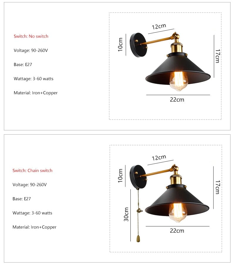 Kestrel Industrial Wall Lamp - OpalDwell