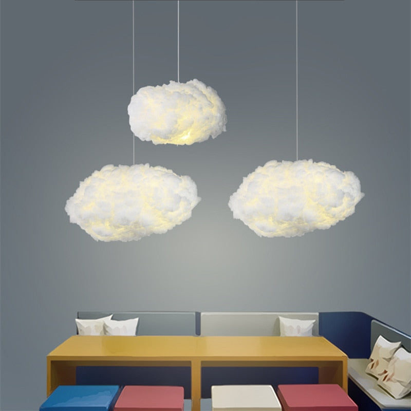 LumaCloud Diffused Cotton Ceiling Pendant Light Glow OpalDwell