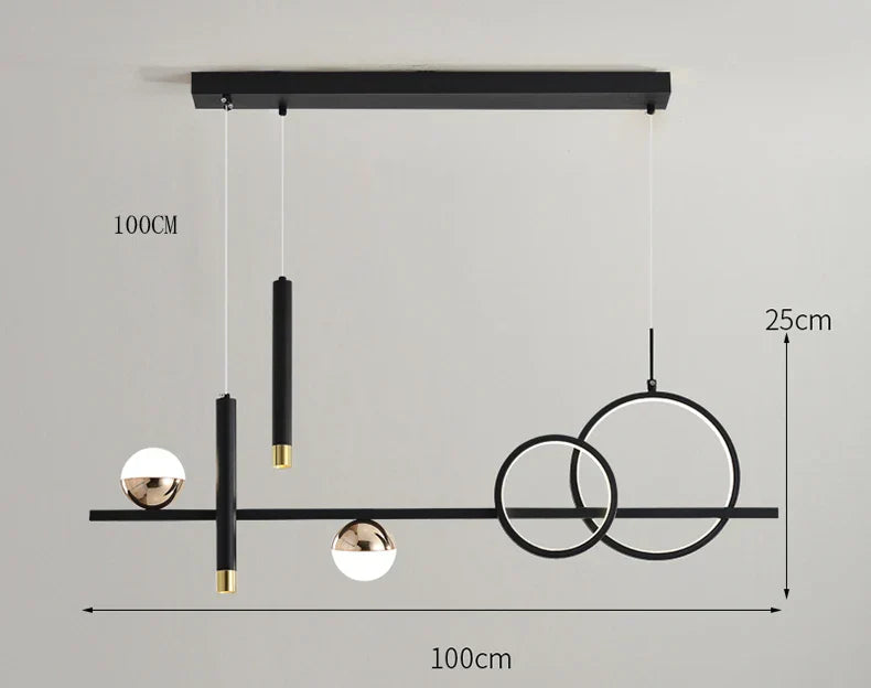 NovaLume Minimalist LED Pendant Lights with Remote Control - OpalDwell
