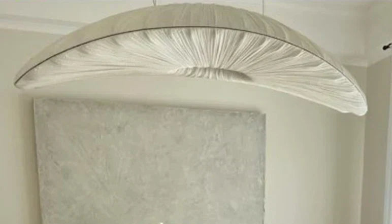 Aurelia Sailing Fabric Chandelier White LED Pendant Light OpalDwell