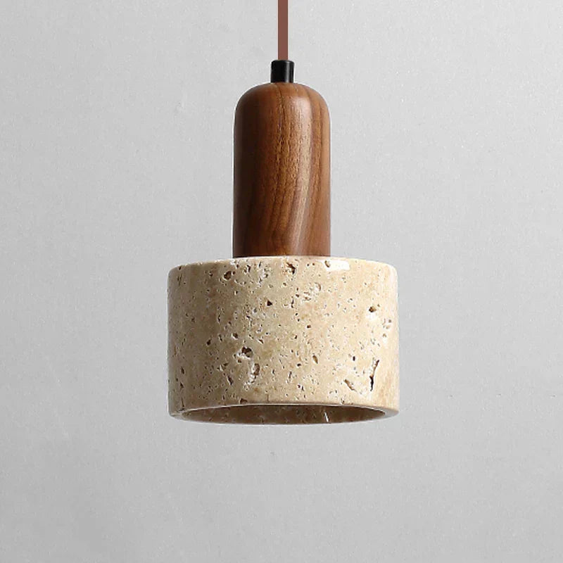Aurora Travertine Ceiling Pendant Light In Yellow Marble OpalDwell