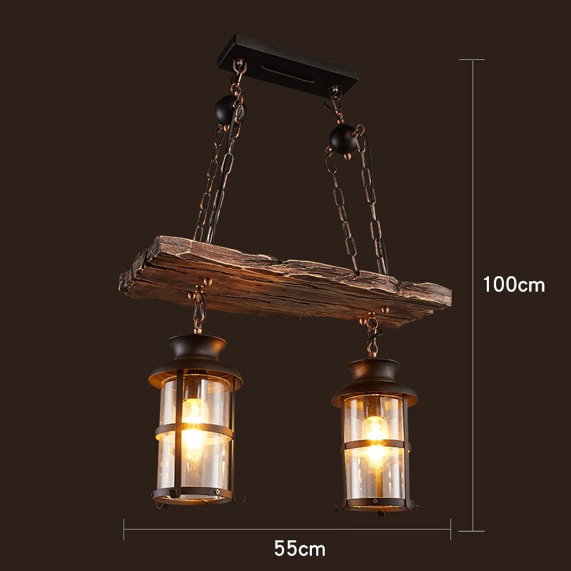 Vintage Industrial Wood LED Ceiling Light | OpalDwell OpalDwell
