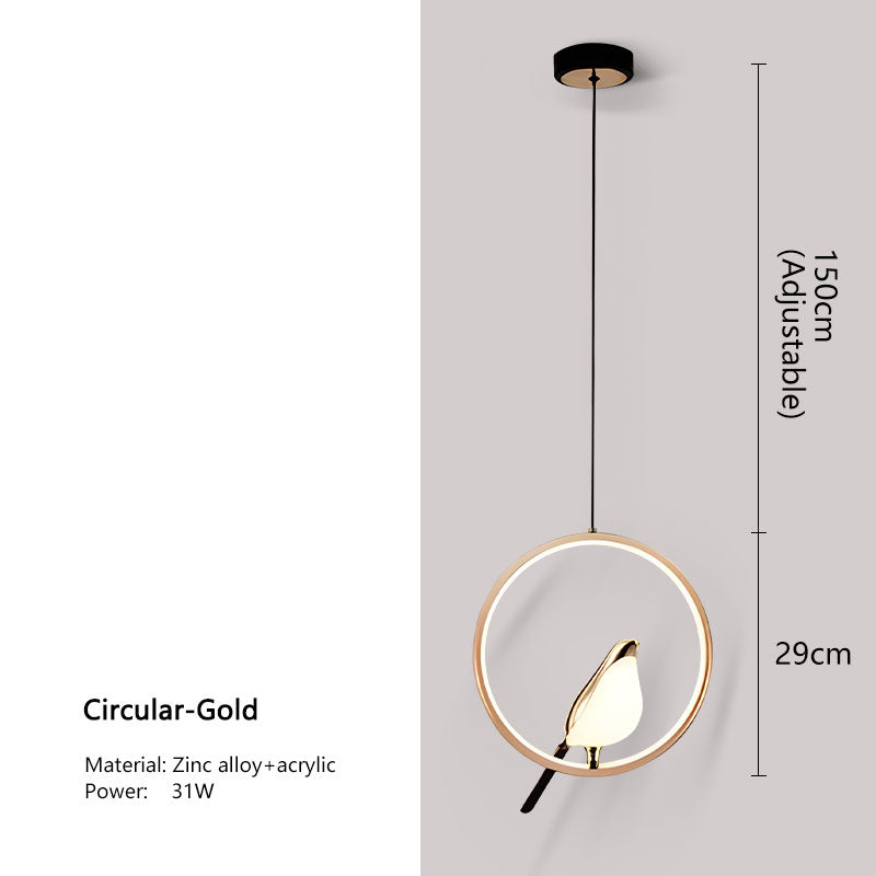 LyraNova Black LED Pendant Light Indoor Ceiling Chandelier - OpalDwell