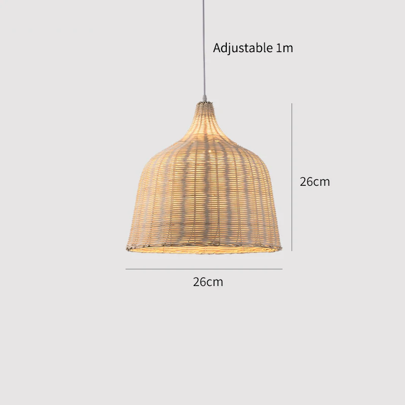 KiraBamboo Knit Pendant Light Chinese-Inspired Handcrafted - OpalDwell