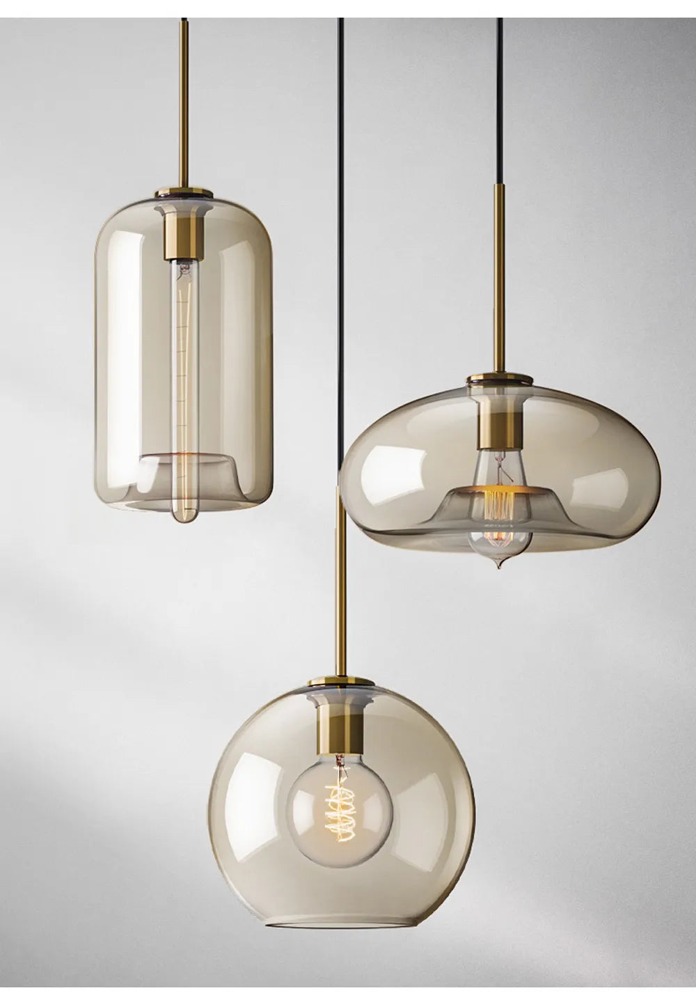 Arctix Glass Pendant Light in Industrial LED Luxury - OpalDwell