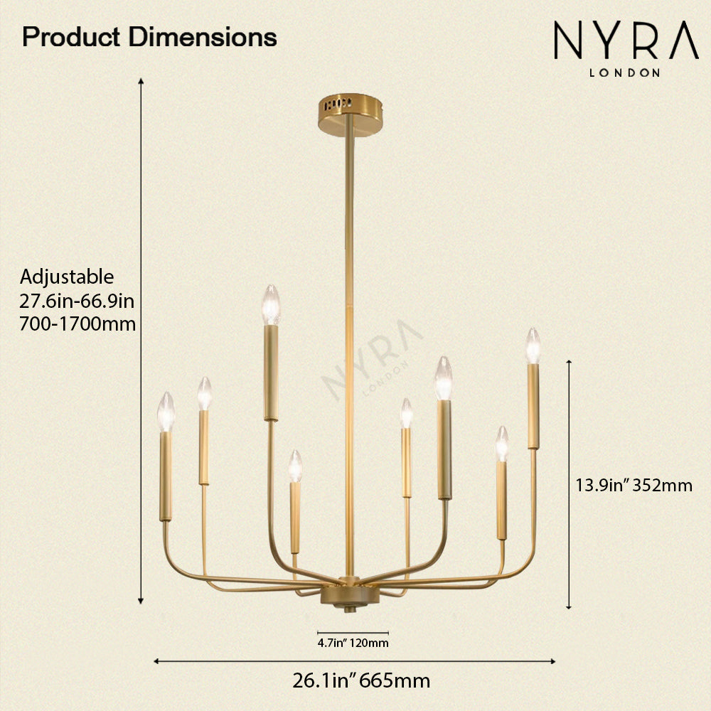 Rowan Farmhouse Candle Chandelier - OpalDwell