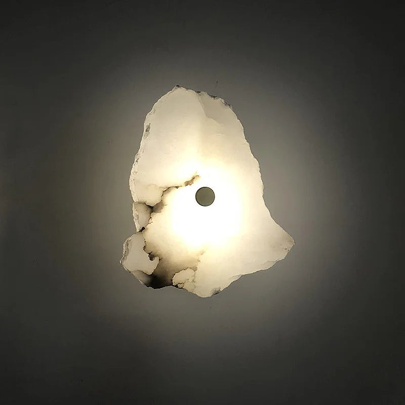 Aurora Marble LED Wall Sconce With Copper Accents Elegant - OpalDwell