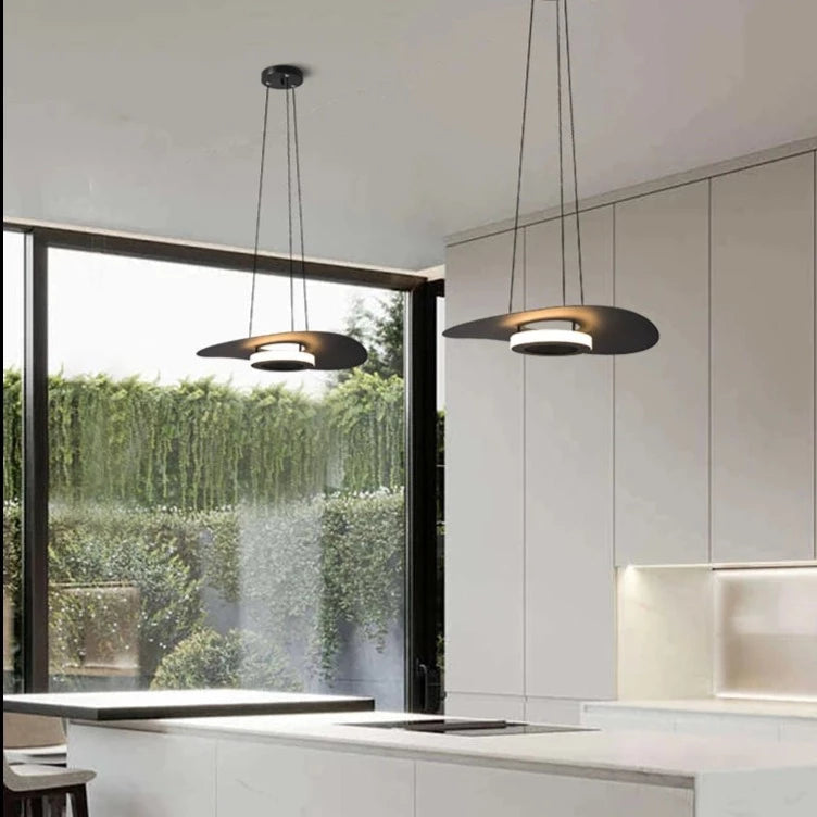 Aurion Black Pendant Light for Kitchen Island - Modern Elegant Lighting OpalDwell