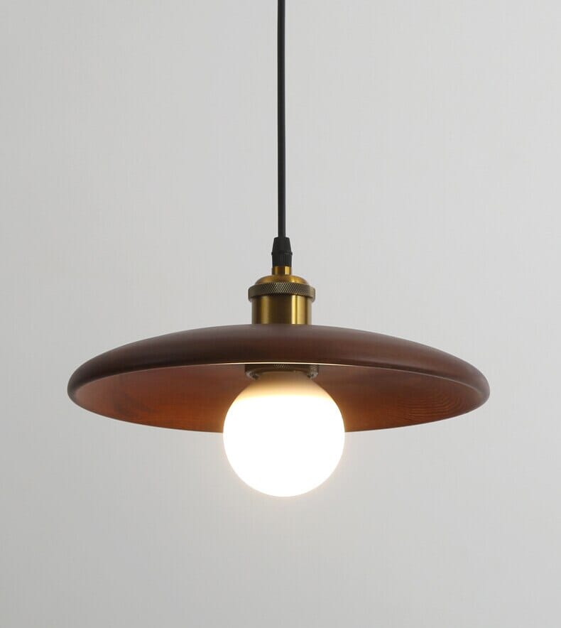 FjordLumen Nordic Oak Wood Pendant Light With Warm Glow For Dining Room - OpalDwell