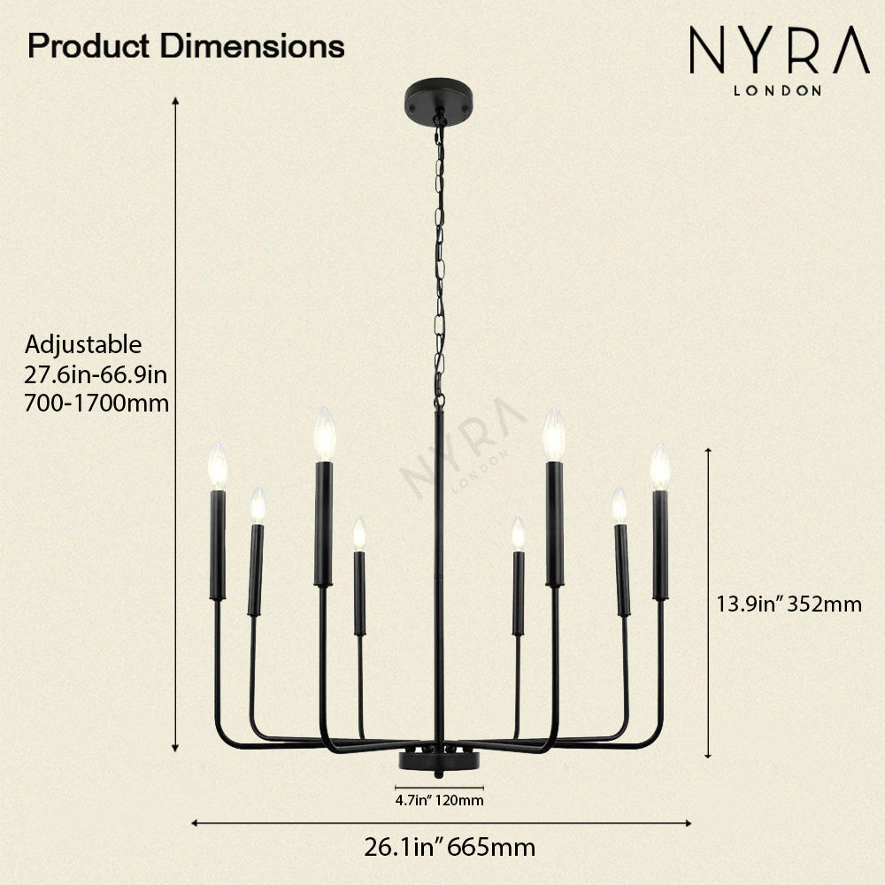 Rowan Farmhouse Candle Chandelier - OpalDwell