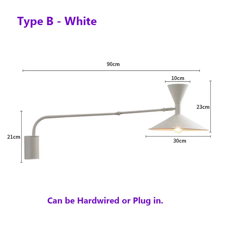 NovaSwing Wall Lamp Plug In Swing Arm for Bedroom Decor - OpalDwell
