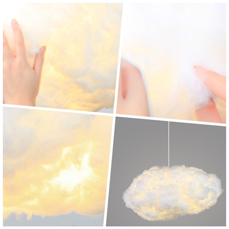 LumaCloud Diffused Cotton Ceiling Pendant Light Glow OpalDwell
