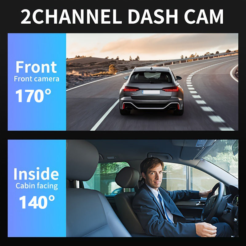 NovaSight DuoCam 1080P Dash Cam Front Interior View OpalDwell